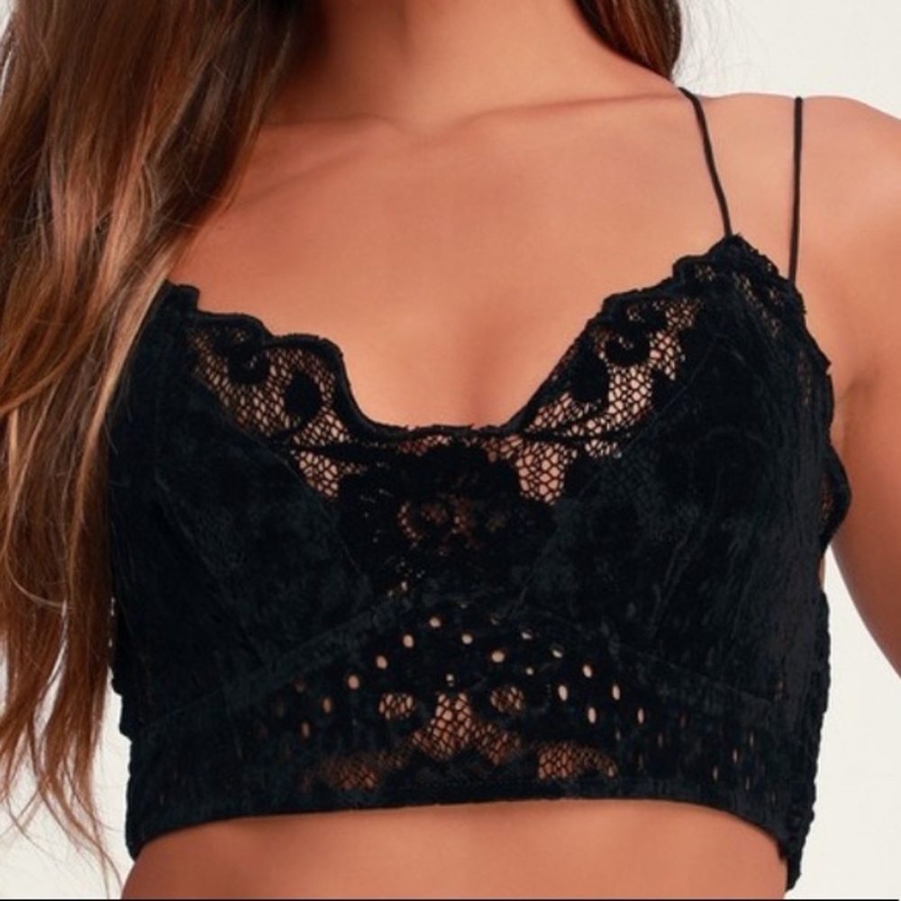 Free People Black Bralette WITH TAGS, Medium